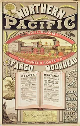 Publicité pour le Northern Pacific Railroad